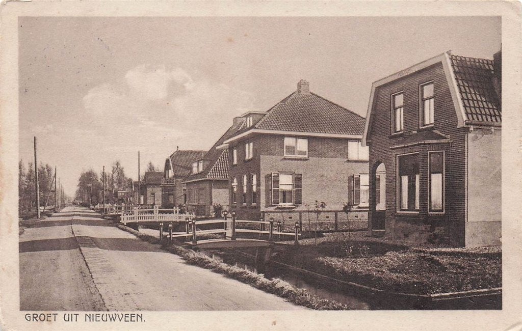 703-073-013 Groet uit Nieuwveen, Verzamelen, Verzenden, Voor 1920, Zuid-Holland