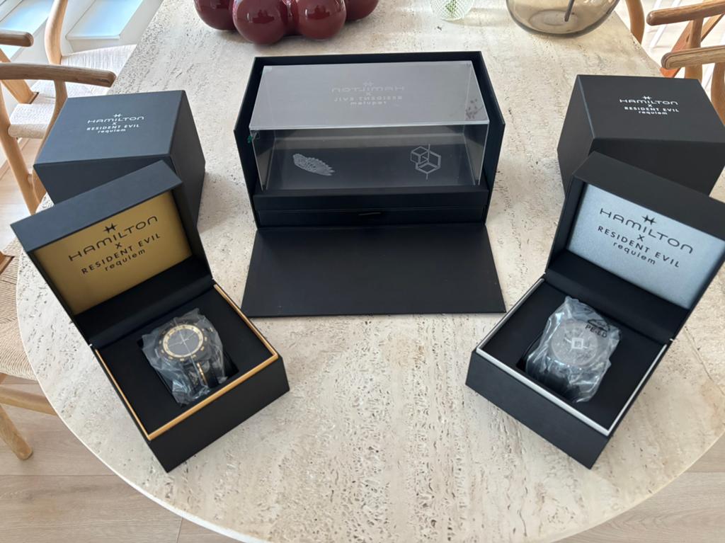 Hamilton x Resident Evil Set + Rare Box Limited, Sieraden, Tassen en Uiterlijk, Horloges | Heren, Leer, Polshorloge, Nieuw, Ophalen