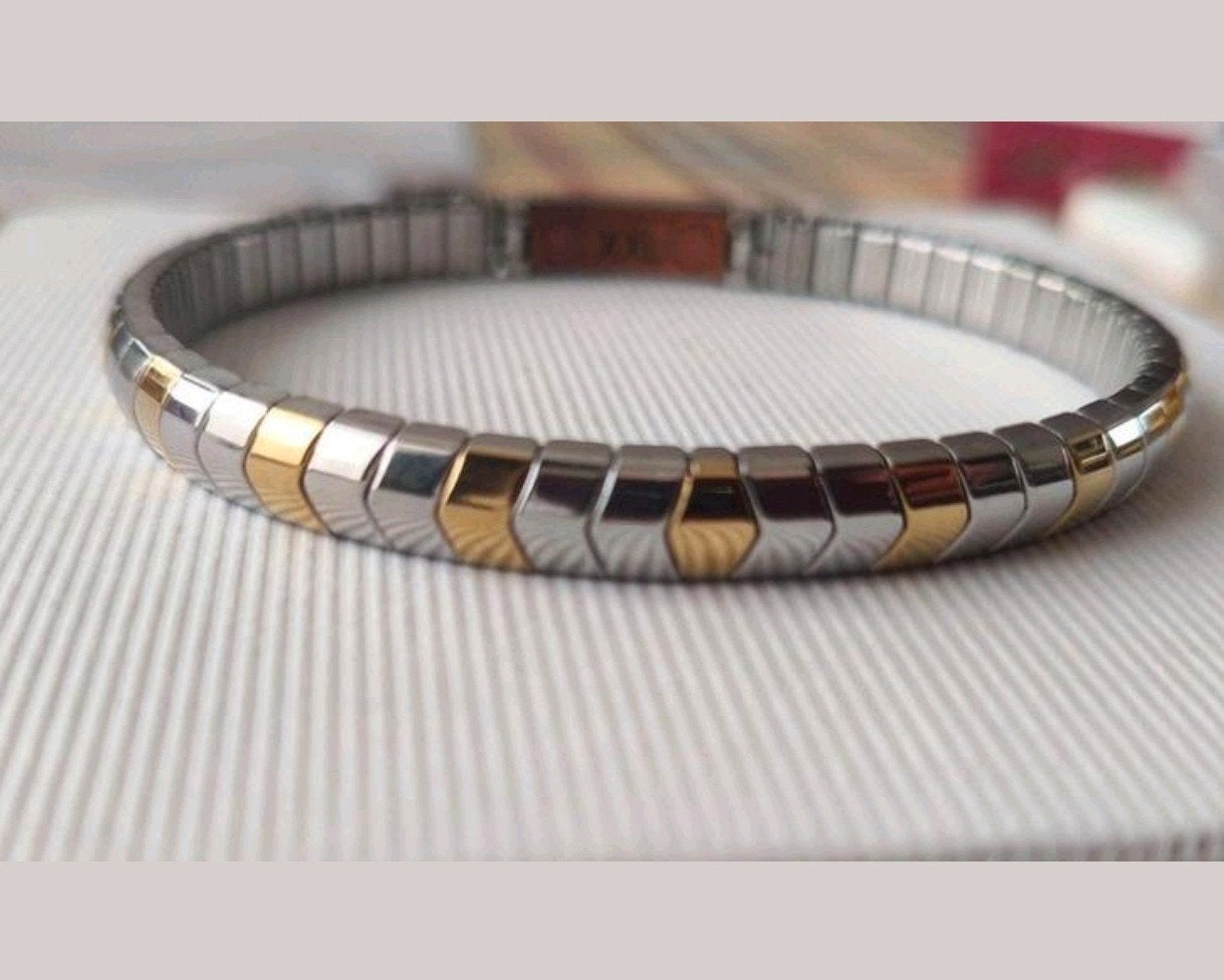 Tweekleurig magneet armband XXL
7 cm doorsnedeTweekleurig ma, Ophalen of Verzenden, Zo goed als nieuw, Overige kleuren, Staal