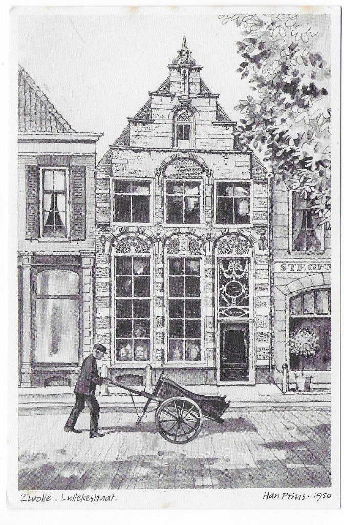 Zwolle luttekesstraat Ongelopen Ansichtkaart (B7957), Ophalen of Verzenden, 1980 tot heden, Gelopen, Overijssel