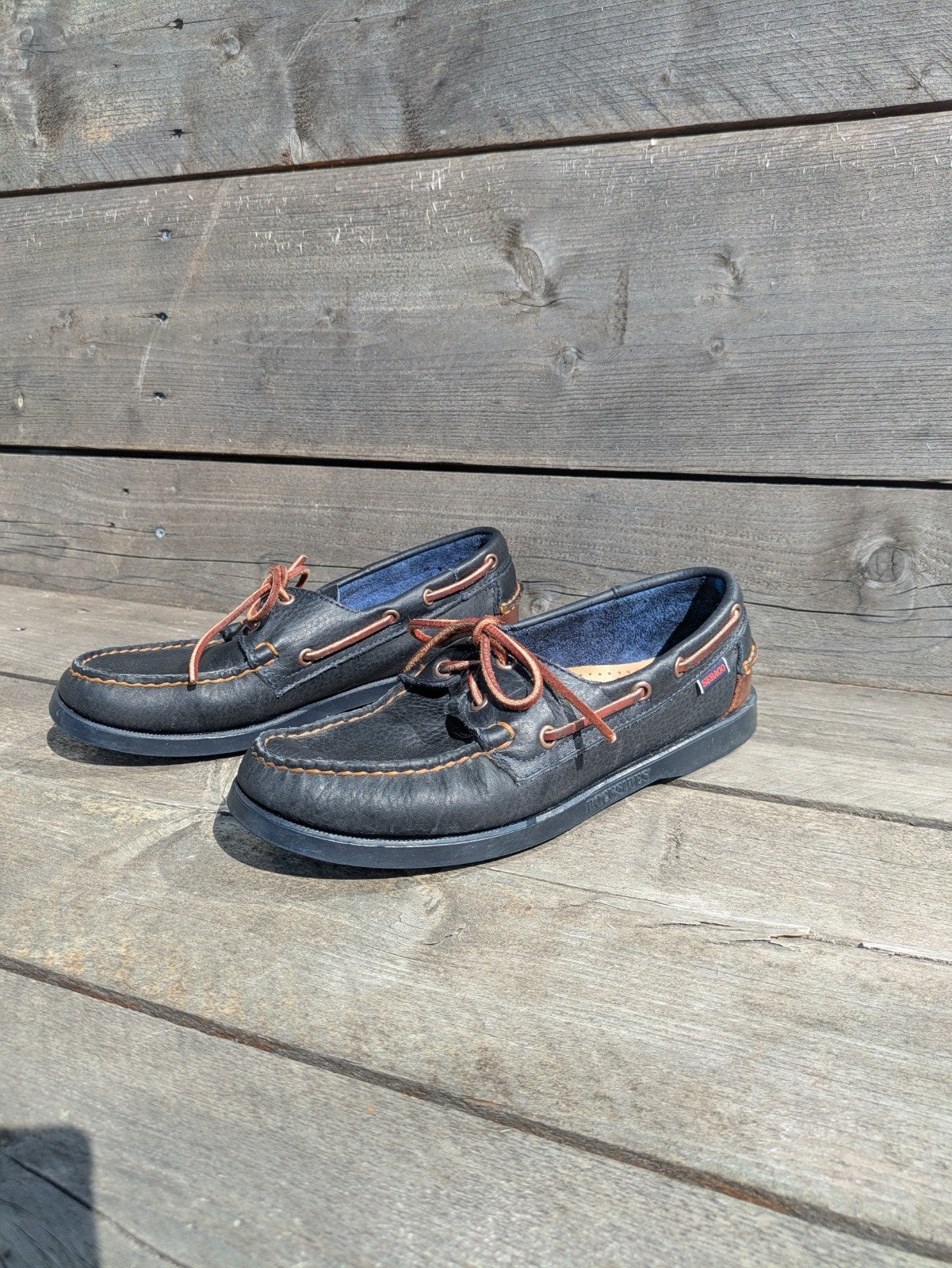 Sebago Docksides heren bootschoenen blauw/Bruin, Kleding | Heren, Loafers, Onbekend adres, gelieve zelf te controleren, Sebago