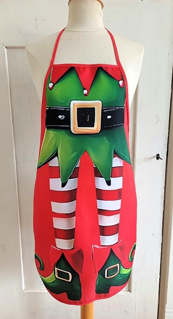Fraai schort kerstelf, kerstmis, nieuw, meerdere modellen, Schort, Polyester, Nieuw, Afneembaar