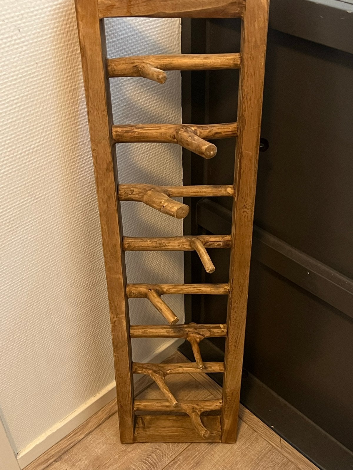Houten wandkapstok met natuurlijke takken, Huis en Inrichting, Woonaccessoires | Kapstokken, Gebruikt, 200 cm of meer, Hout, Ophalen