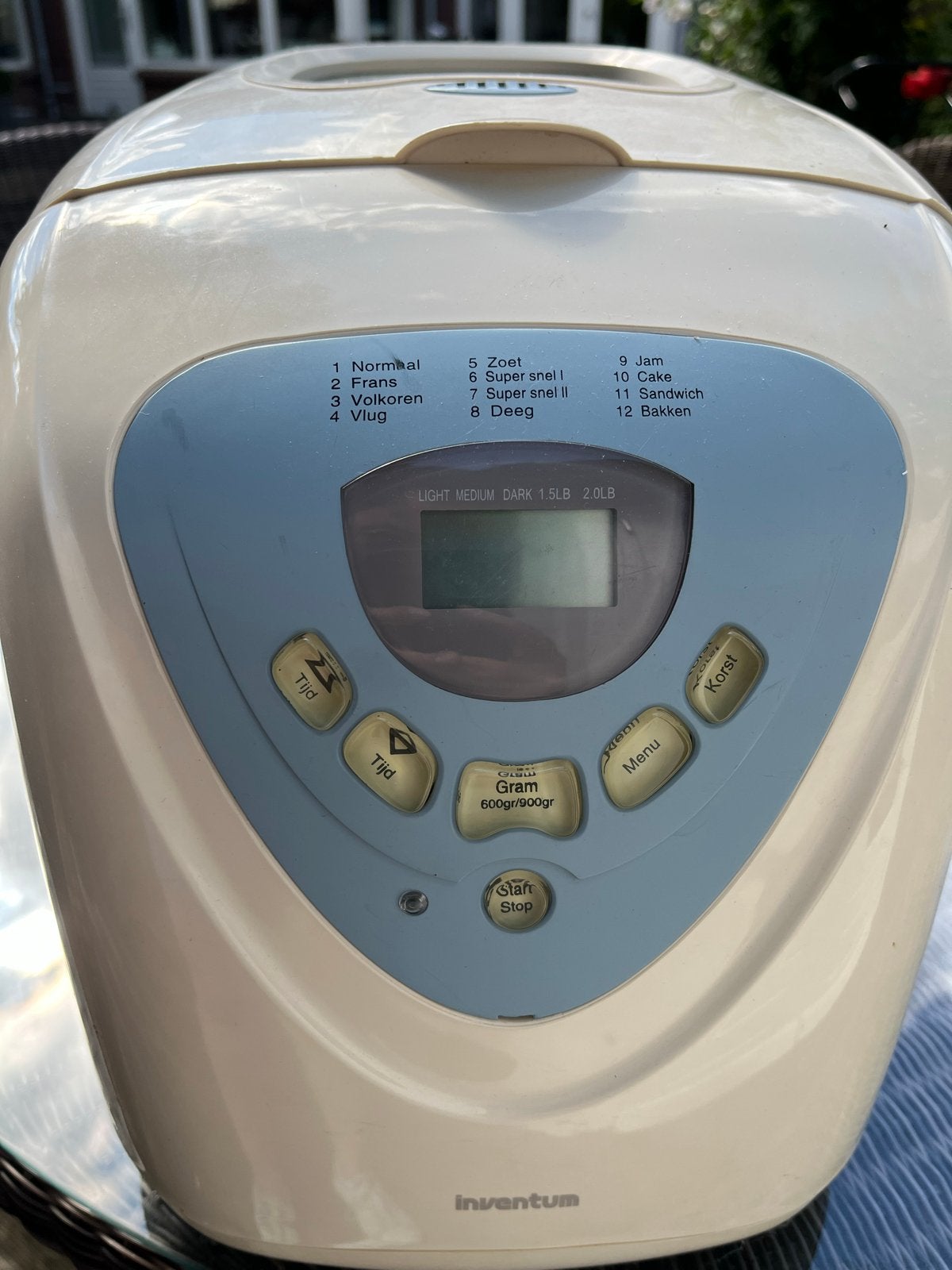 Inventum Broodbakmachine - Wit - Met Kijkvenster, Gebruikt, 800 tot 1200 gram deeg, Ophalen of Verzenden, Zonder timer