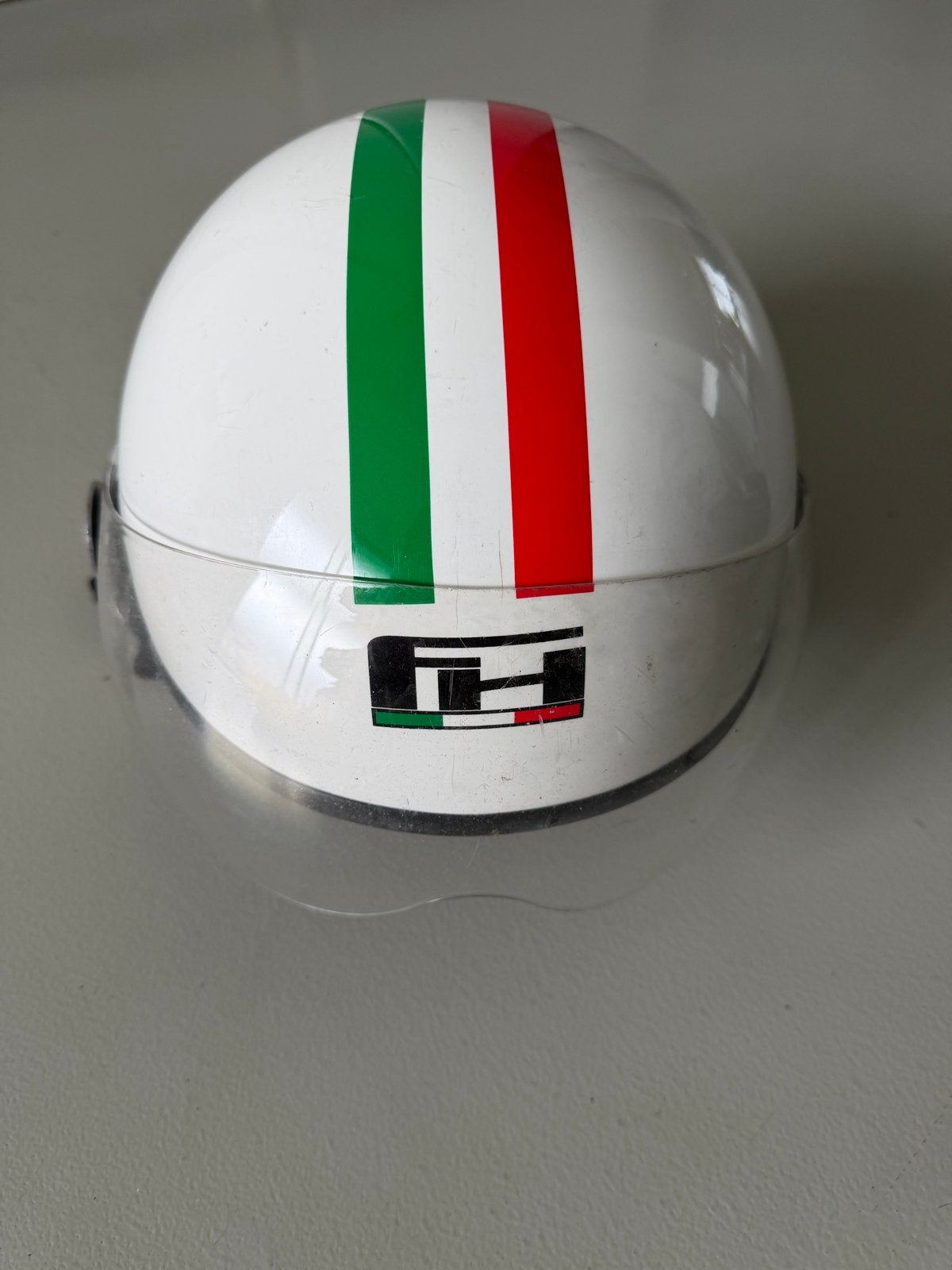 Fashion Helmet Jethelm M-57 met Italiaanse strepen, M, Heren, Jethelm, Tweedehands