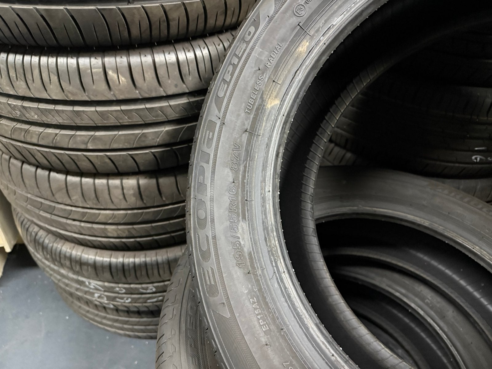 4x 195 55 16 87V Bridgestone Ecopia EP150 NIEUW DOT2026, 16 inch, Nieuw, Ophalen of Verzenden, Band(en)