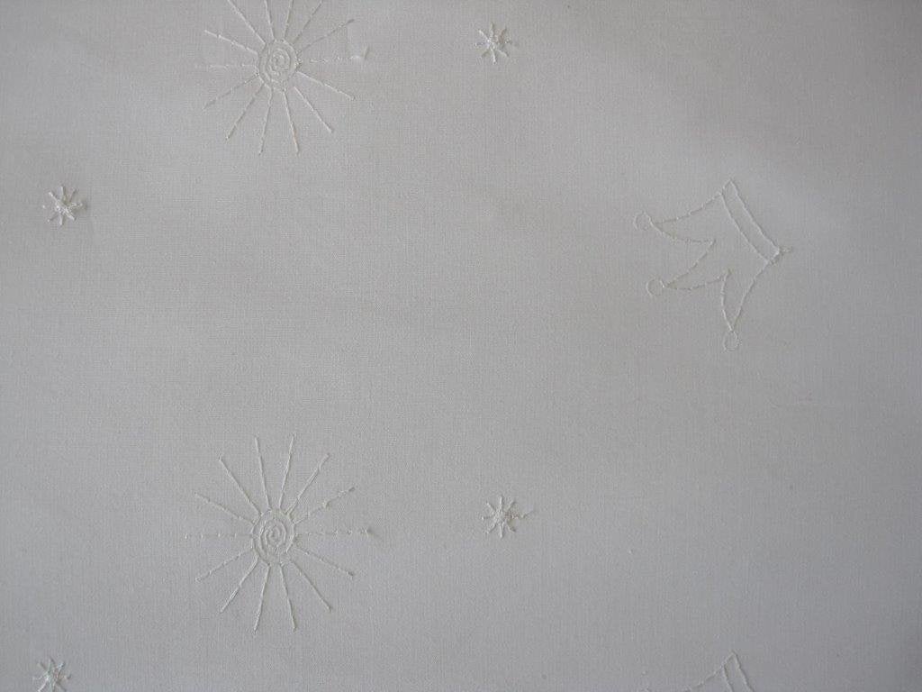 Fraaie witte broderie stof 150x300 cm, nieuw, 120 cm of meer, Wit, Ophalen of Verzenden, Katoen