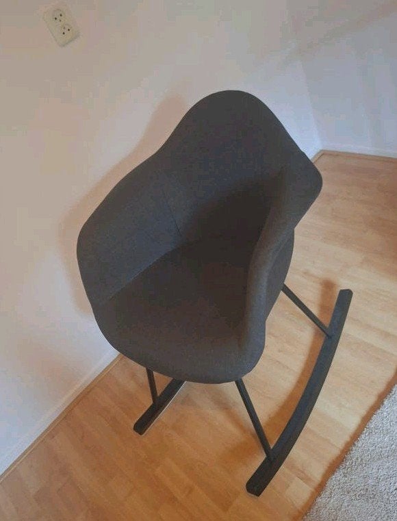 Gave schommelstoel mooie antraciet kleur, Huis en Inrichting, Stoelen, Ophalen, Zo goed als nieuw, Eén