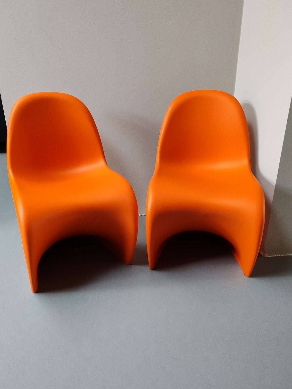 Set van 2 Vitra Panton Junior stoelen, oranje, 2020, Ophalen, Zo goed als nieuw, Stoel(en)