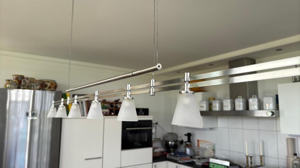 Halogeen tafel verlichting met  7 glazen kelkjes, Huis en Inrichting, Overige kleuren, Overige typen, Ophalen of Verzenden, Zo goed als nieuw