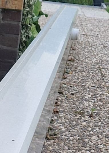 Kunstof dakgoot, Doe-het-zelf en Verbouw, Platen en Panelen, Ophalen, Gebruikt