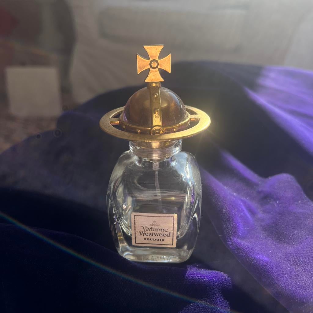 Vivienne Westwood boudoir flesje met klein restant, Ophalen of Verzenden, Gebruikt, Parfumfles, Gevuld