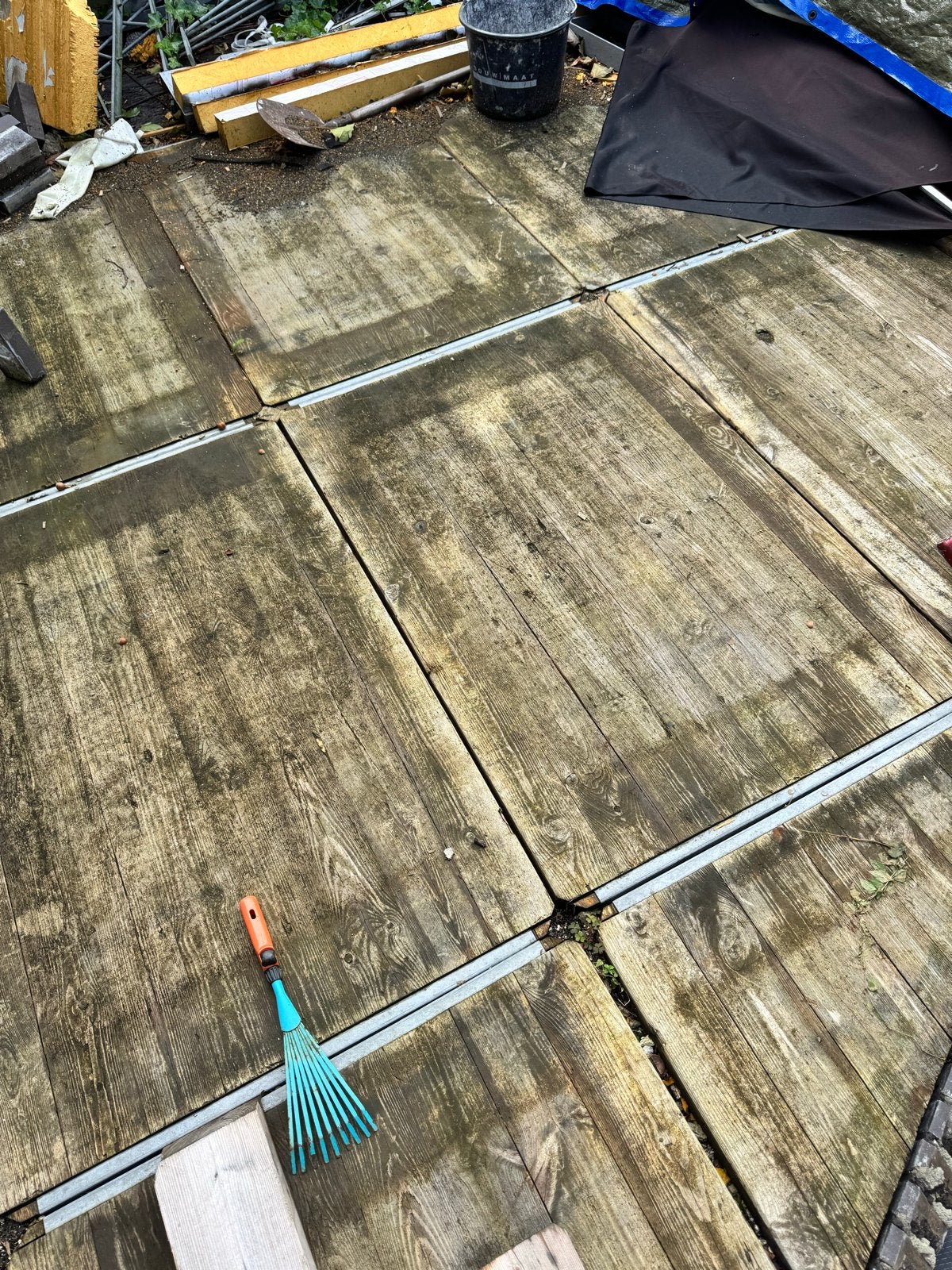 Steenschot platen 140 x 91,5 cm - ca. 30 stuks, Tuin en Terras, Ophalen, Gebruikt, Overige typen, 10 m² of meer