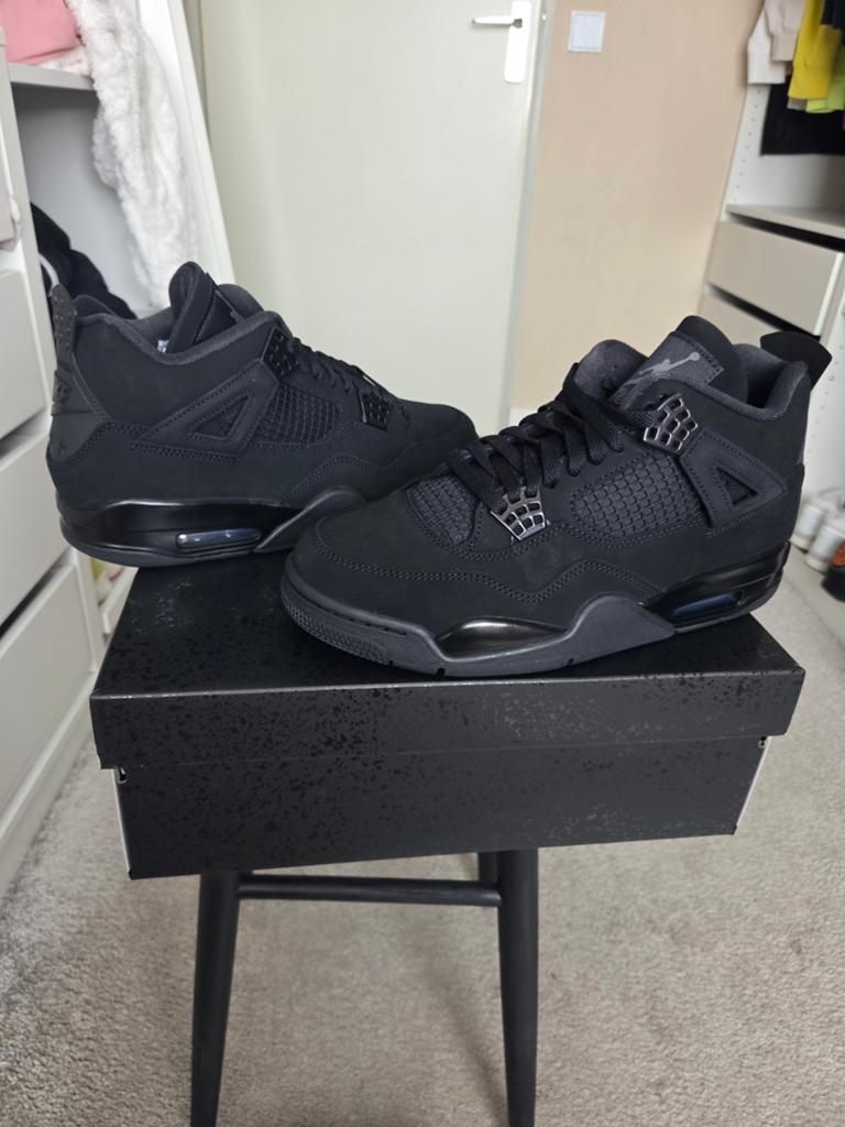 Nike Air Jordan 4 Retro Black Cat - Maat 44,5, Kleding | Heren, Schoenen, Zwart, Nike, Ophalen of Verzenden, Sneakers of Gympen