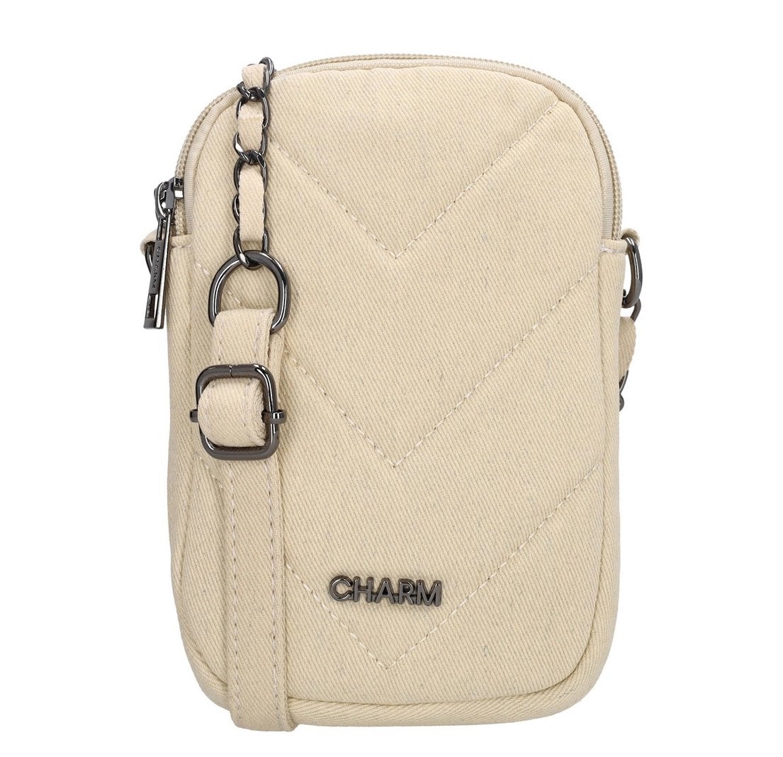Charm London Hollywood Phonebag Beige, Ophalen of Verzenden, Nieuw, Beige, Schoudertasje