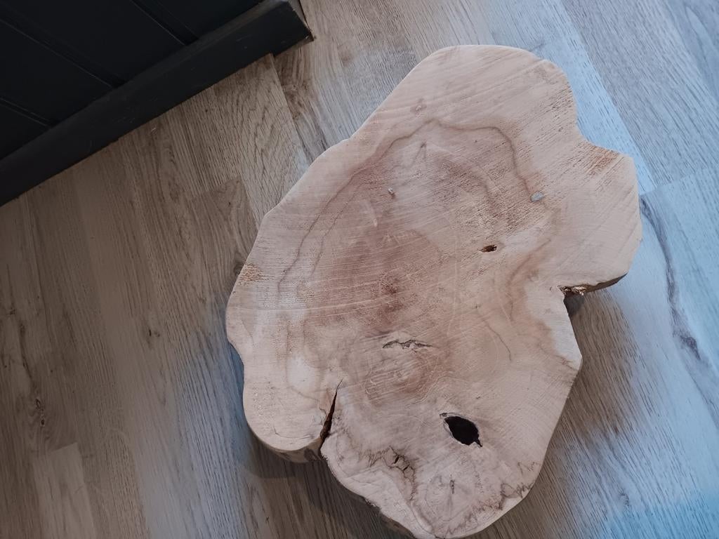 Unieke serveerplank van boomstam - 7cm hoog, Ophalen, Nieuw, Rond, Hout