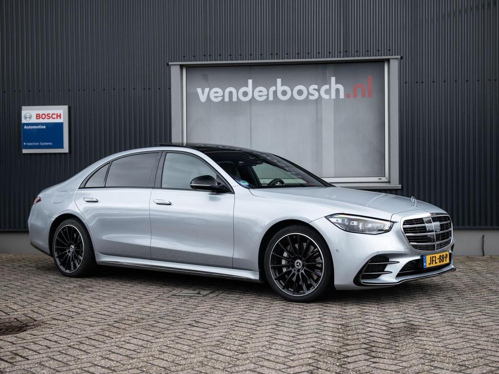 Mercedes S-klasse 580e Lang AMG Line Night | Pano | HUD | Bu, Achterwielaandrijving, Gebruikt, 167 km/l, Bedrijf