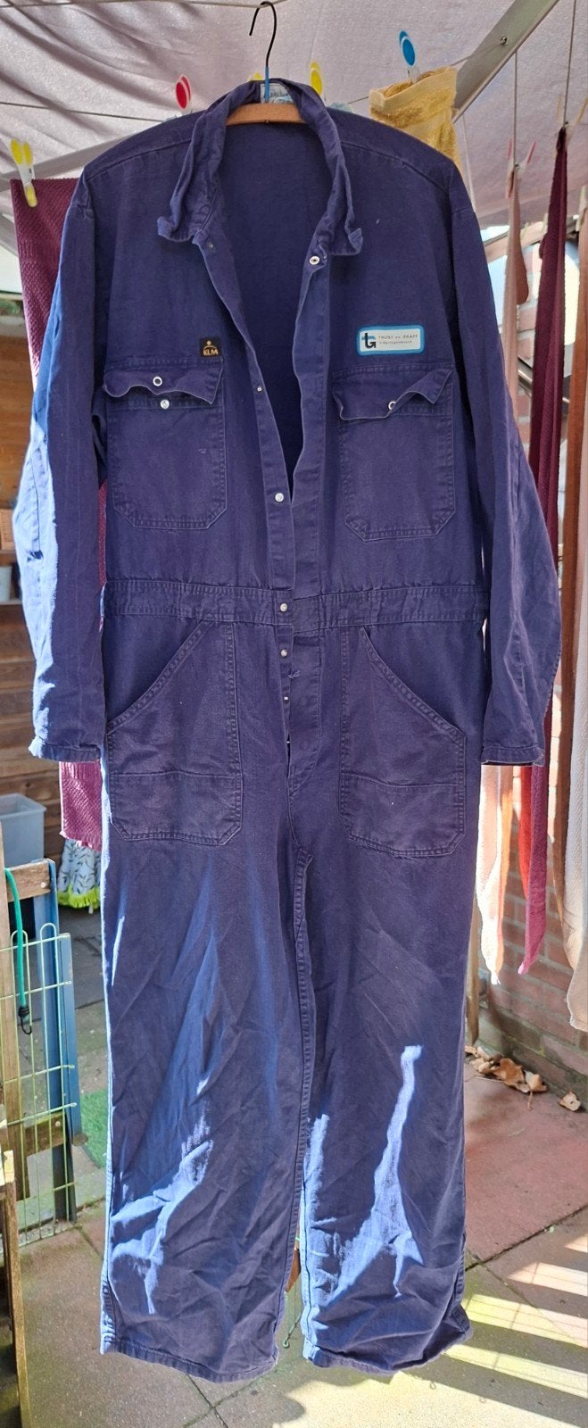 Blauwe Overall KLM, Tuin en Terras, Werkkleding, Gebruikt, Dames, KLM, Overall