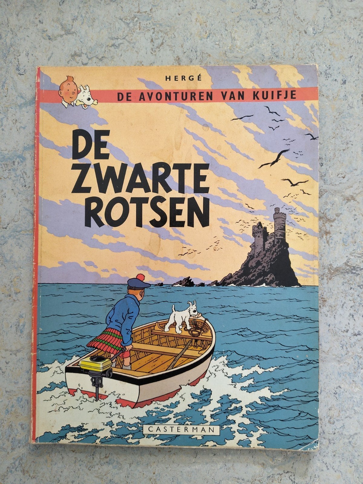 Kuifje - De Zwarte Rotsen (Casterman), Boeken, Eén stripboek, Ophalen of Verzenden, Gelezen, Hergé