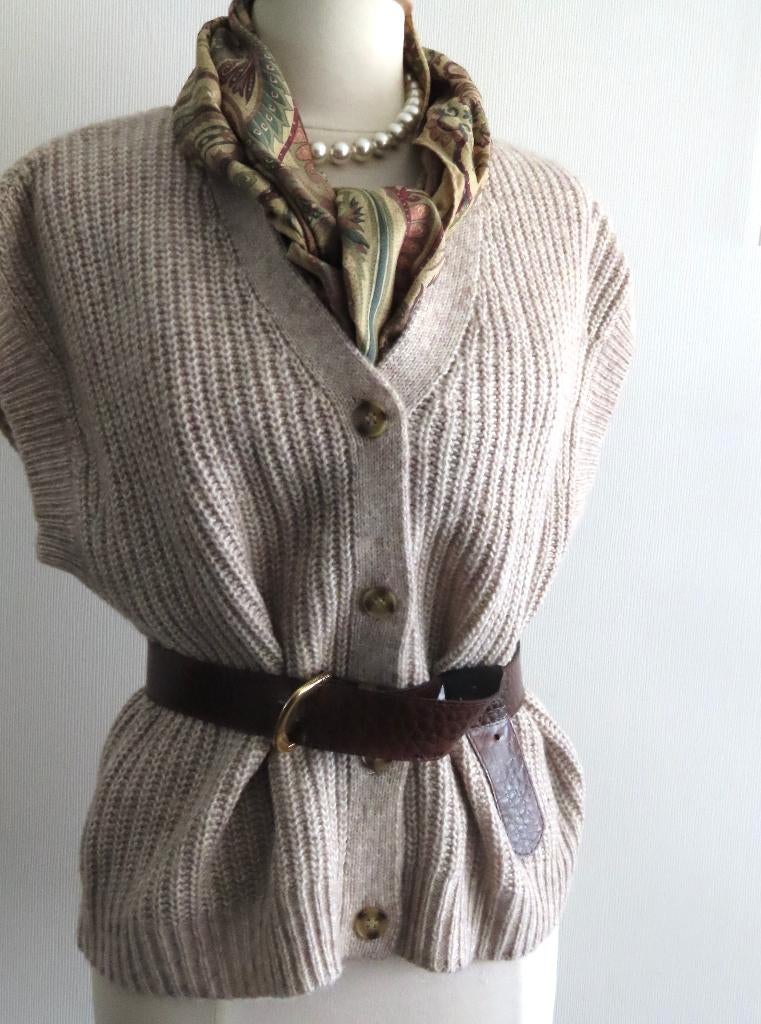 NIEUW!! SOYA CONCEPT, Mouwloos vest/gilet modetint 42/44, Beige, Maat 42/44 (L), Nieuw, Soyaconcept