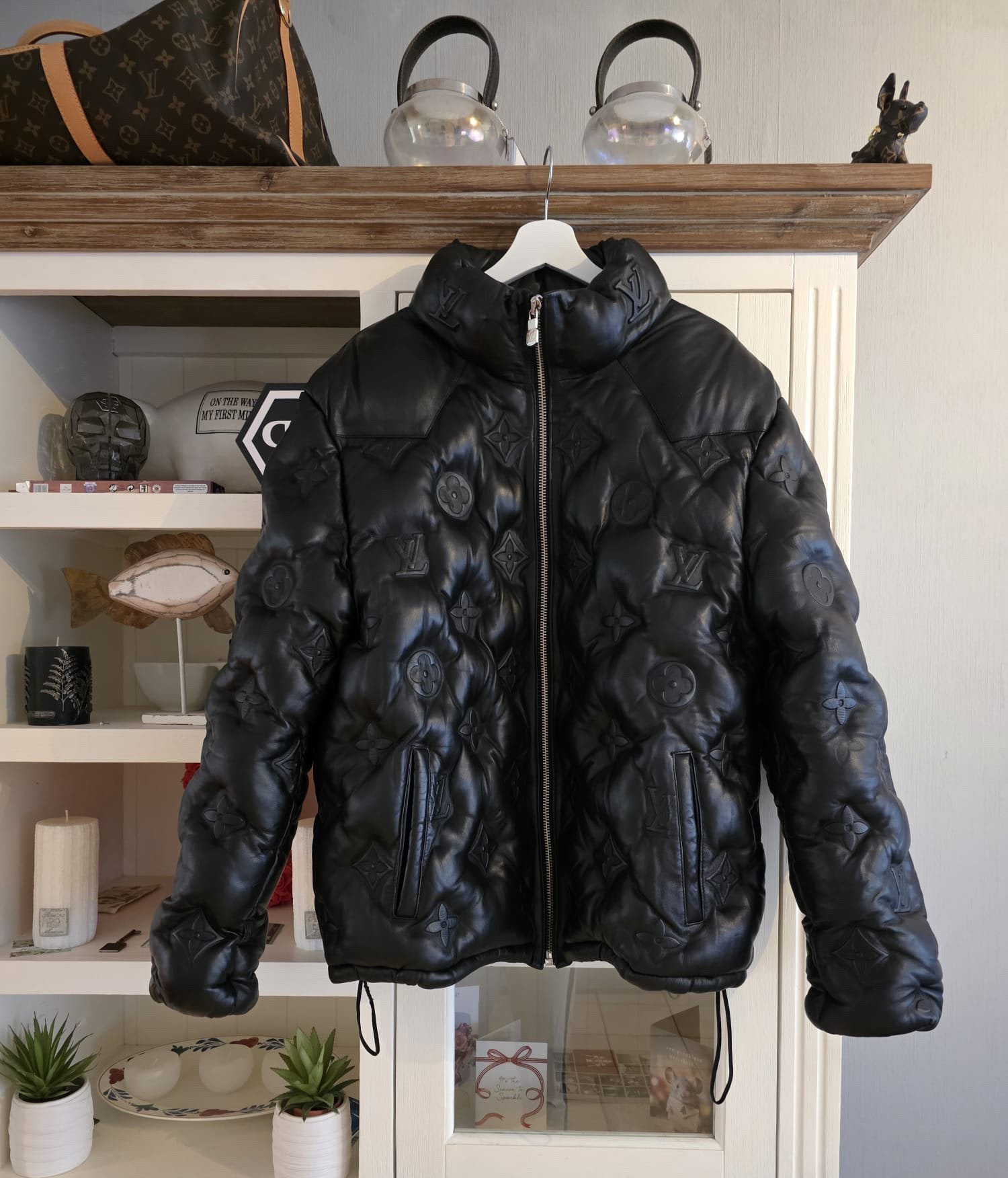 LV winter puffer lambs-leather, Kleding | Heren, Ophalen of Verzenden, Nieuw, Maat 52/54 (L), Zwart