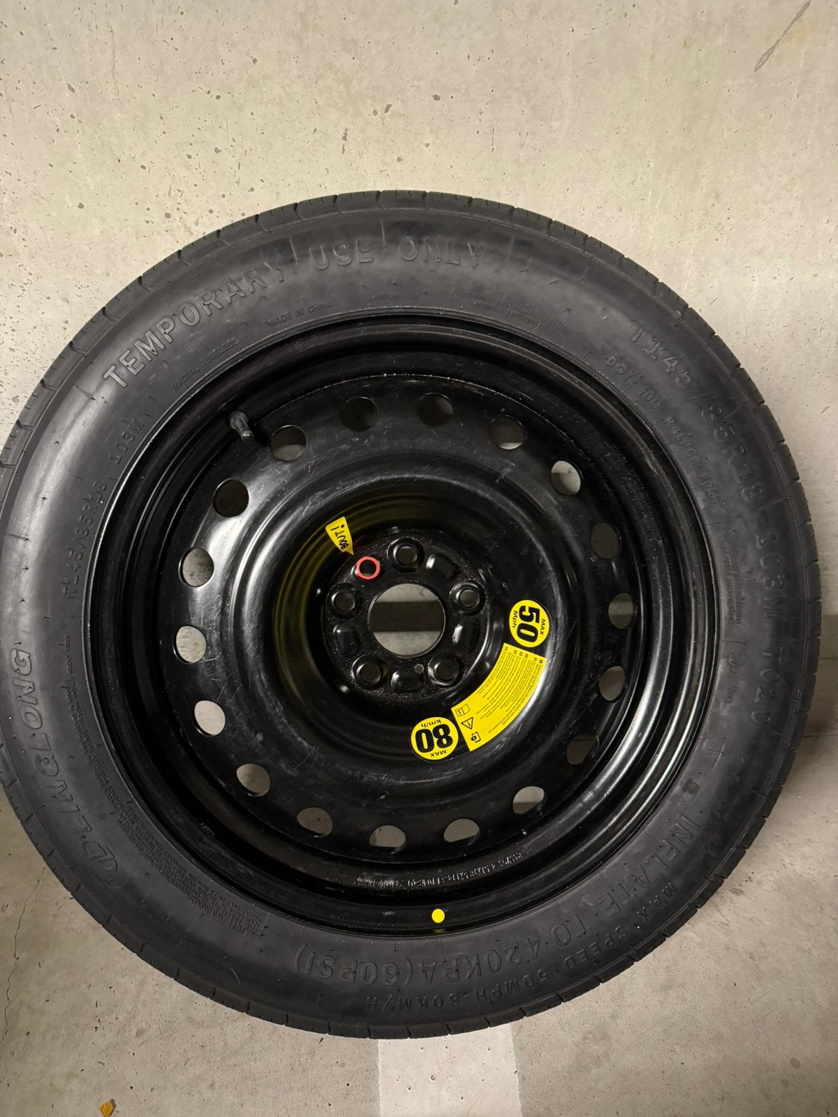 Reserveweil Thuiskomer TESLA 3/Y 18 inch, Ophalen, Nieuw