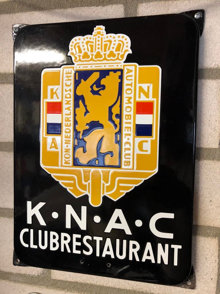KNAC Emaille bord in top staat !, Verzamelen, Ophalen, Zo goed als nieuw, Reclamebord