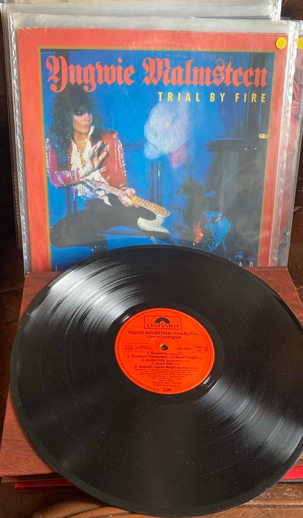 Yngwie Masteen lp trial by fire, Cd's en Dvd's, Ophalen of Verzenden, Zo goed als nieuw, 12 inch, Poprock
