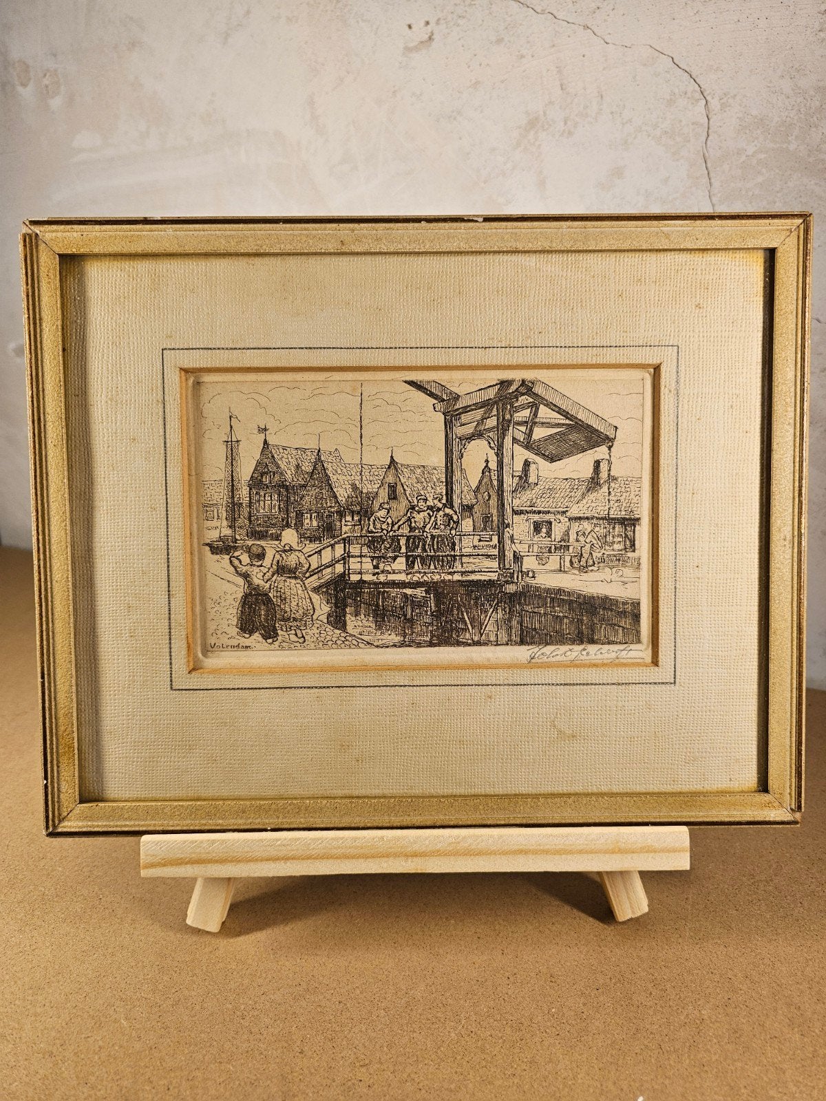 Originele Volendamse schets - 26x20cm, Antiek en Kunst, Kunst | Tekeningen en Foto's, Ophalen of Verzenden, Tekening, Pentekening