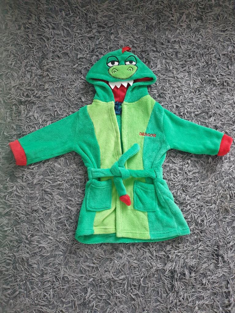 Leuke draken badjas voor kinderen maat 86/92, Ophalen of Verzenden, Gebruikt, Onbekend, Jongetje of Meisje