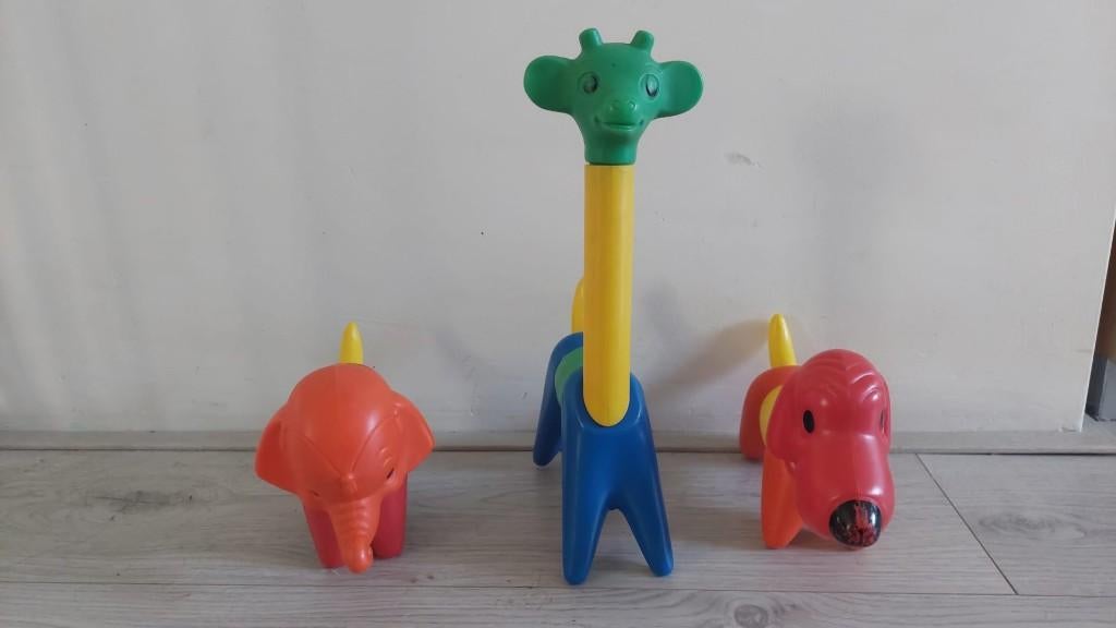 Speelpoppetje modulair Olifant Giraffe Hond, Ophalen of Verzenden, Gebruikt, Jongen of Meisje