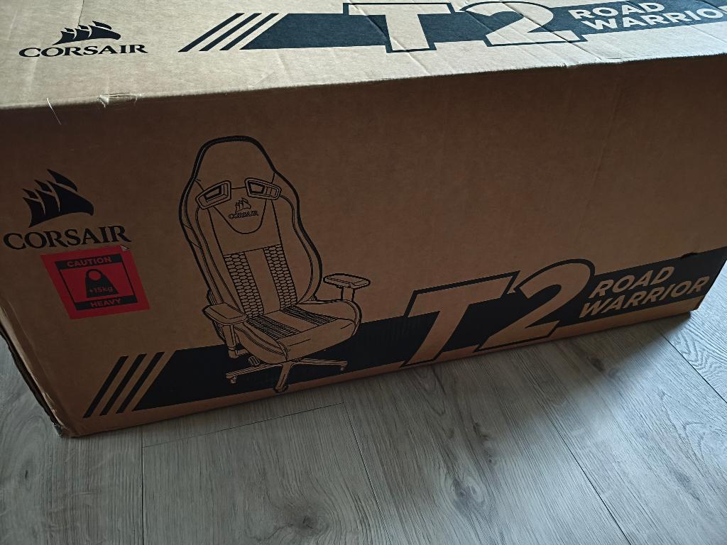 Corsair T2 Road Warrior NIEUW Gaming Chair, Ophalen, Zwart, Nieuw, Gaming bureaustoel