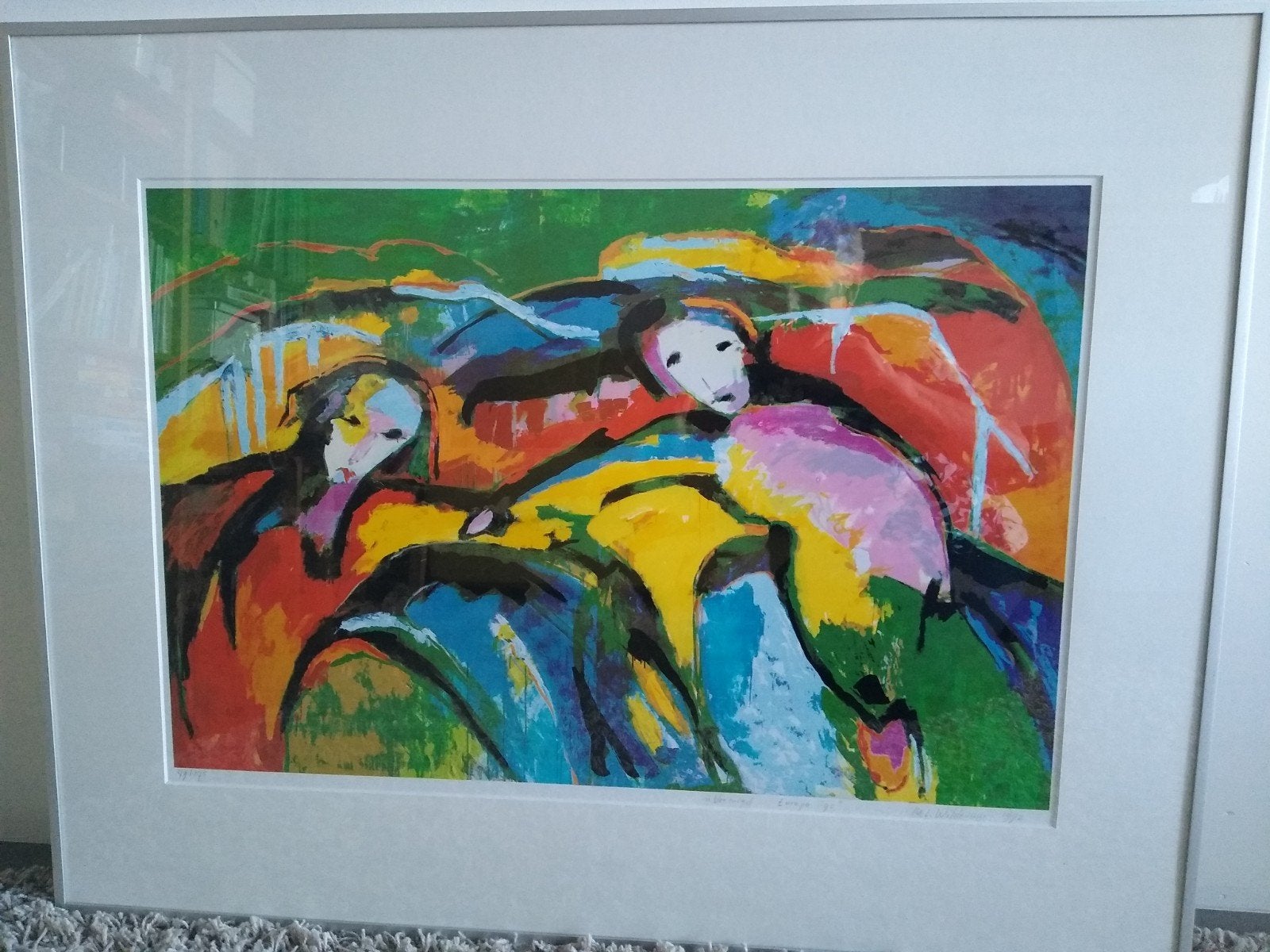 M.L. Wildevuur - Verenigd Europa '92 - Zeefdruk, Antiek en Kunst, Gesigneerd in de plaat, Ophalen