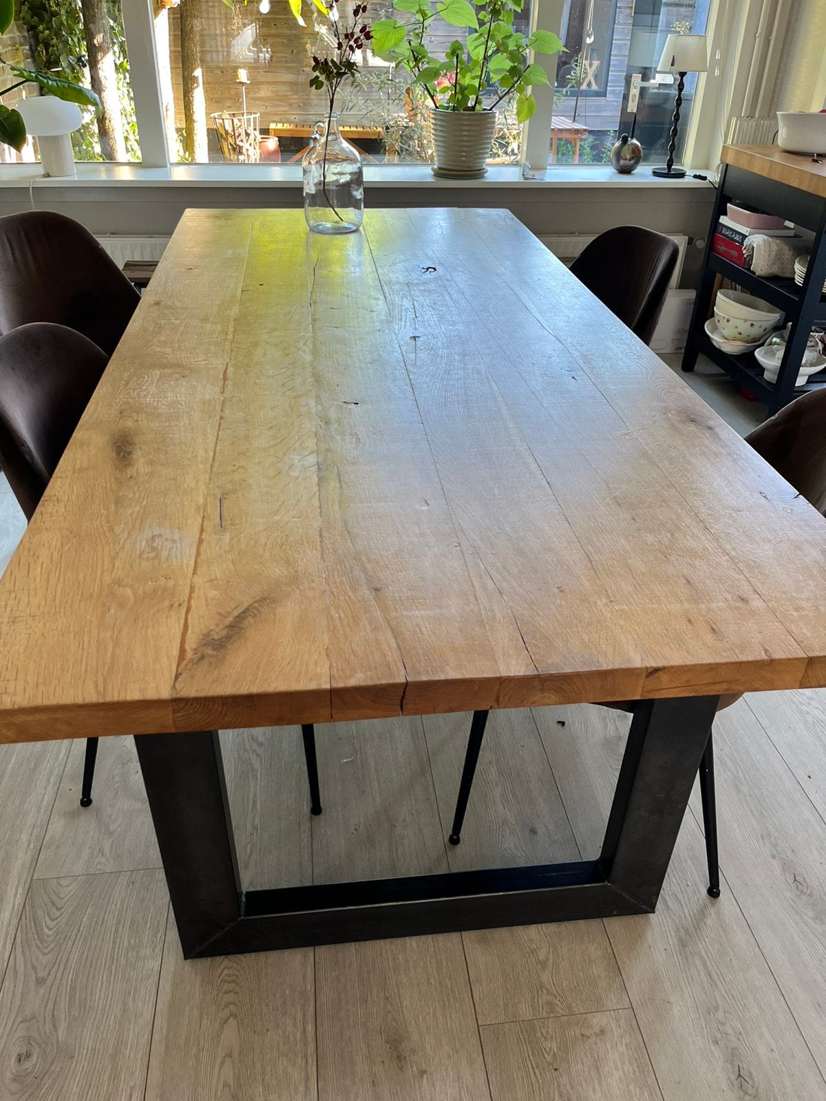 Mooie stoere tafel, Ophalen, 200 cm of meer, 50 tot 100 cm, Zo goed als nieuw