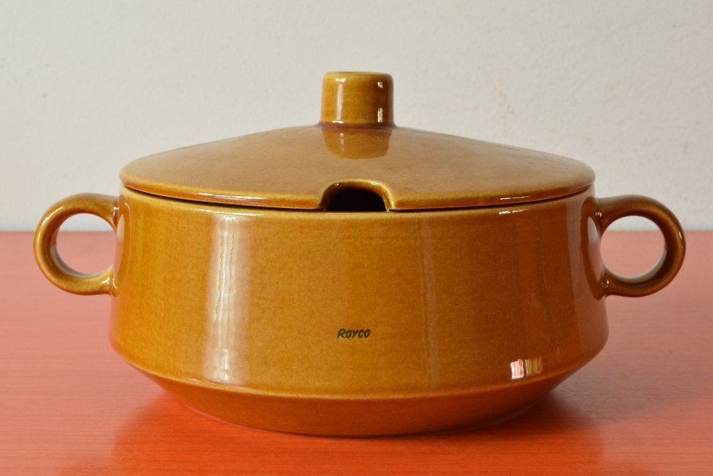 Retro vintage Royal Sphinx Maastricht schaal met deksel, Ophalen of Verzenden, Zo goed als nieuw, Aardewerk, Schaal of Schalen