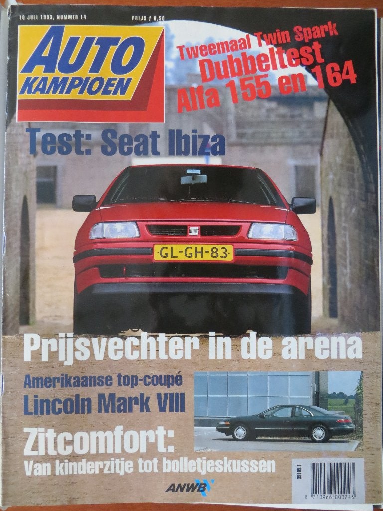 Autokampioen 14 1993 Lincoln Mk VIII Alfa 155, 164, Topolino, Ophalen of Verzenden, Nieuw, Alfa Romeo