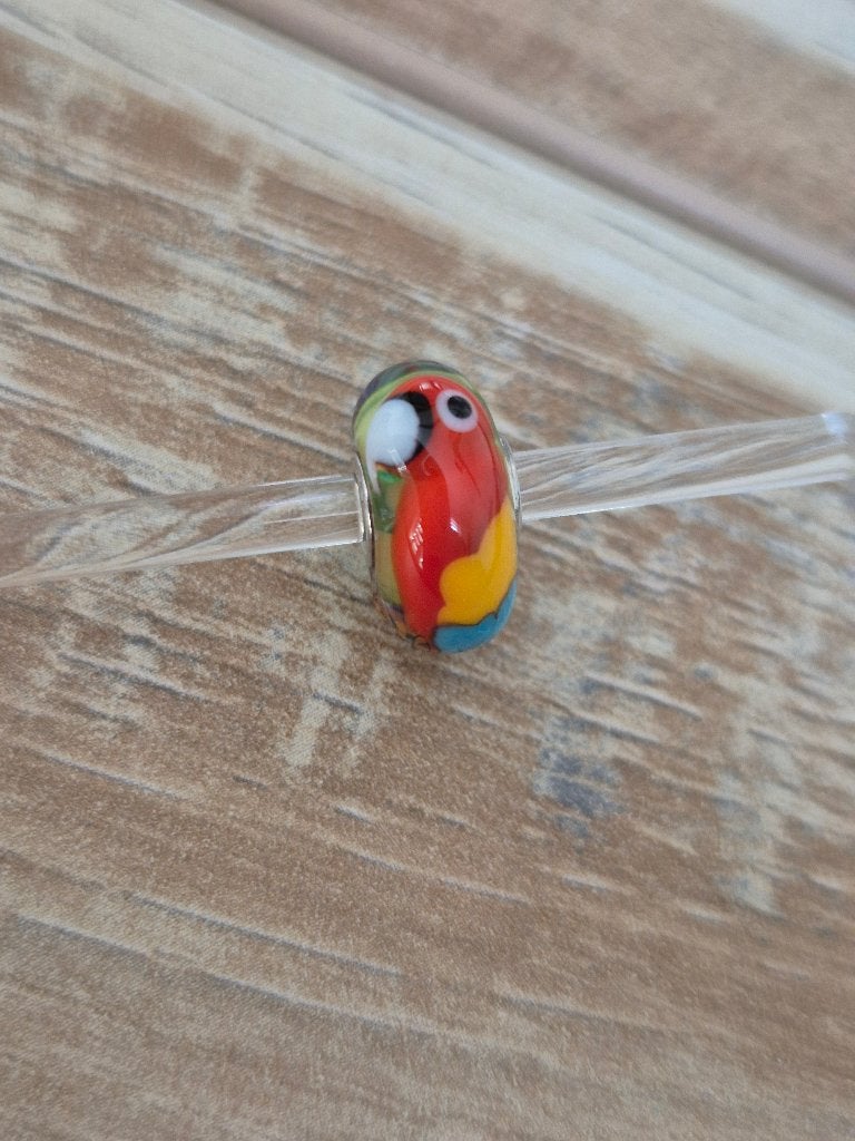 Trollbeads Uniek Papagaai CC, Sieraden, Tassen en Uiterlijk, Glas of Kristal, Nieuw, Ophalen of Verzenden, Trollbeads