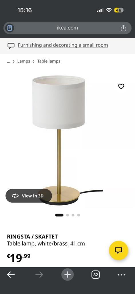 Table lamps + smart lightbulbs and remote control, Ophalen of Verzenden, Zo goed als nieuw, Minder dan 100 cm