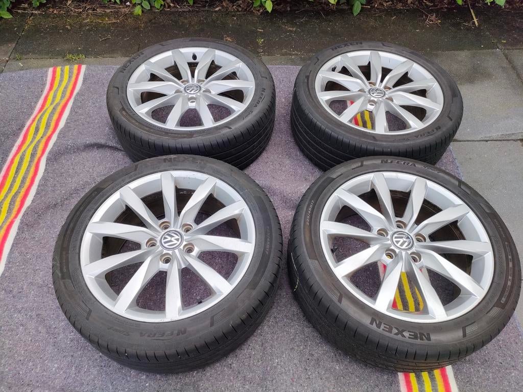 Volkswagen Golf 7 orginele velgen met zeer goede banden, Gebruikt, Banden en Velgen, 17 inch, Ophalen of Verzenden