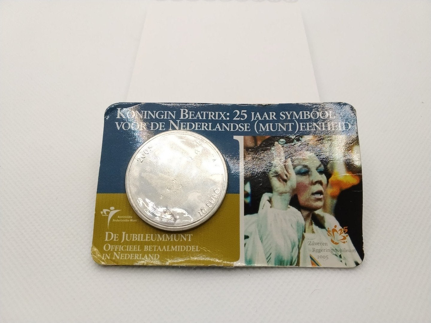 Zilveren 10 Euro Munt Koningin Beatrix 25 Jaar, Koningin Beatrix, Zilver, Euro's, Ophalen of Verzenden