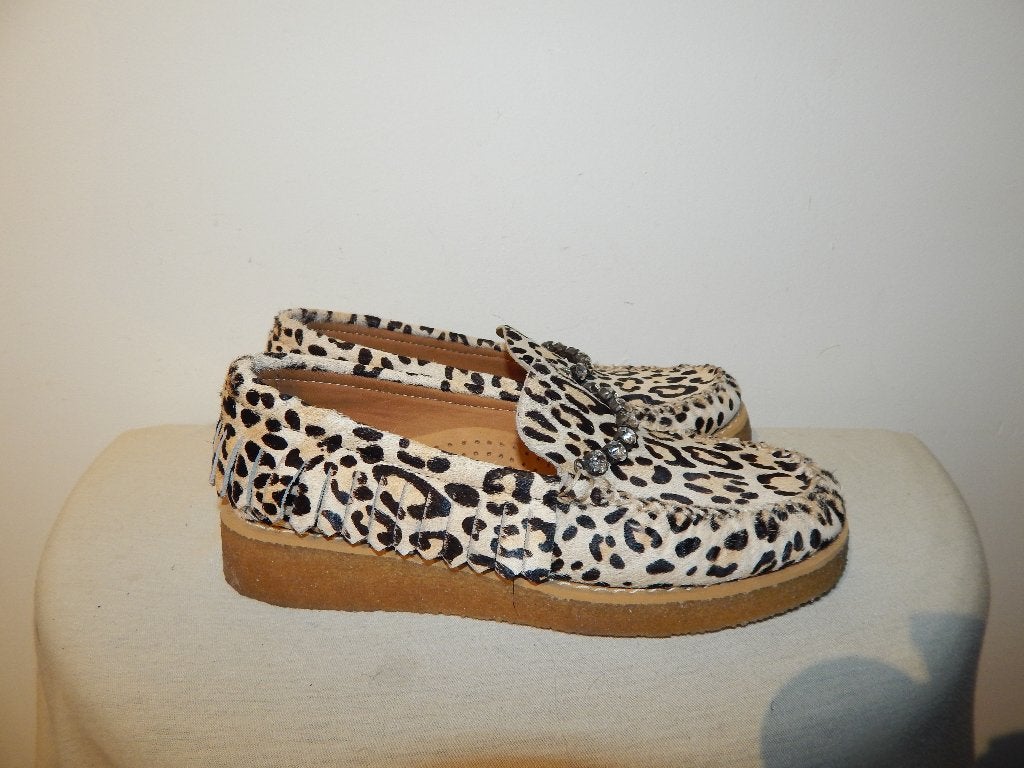 Sebago x Forte Forte loafers animal print swarovski Als Nieu