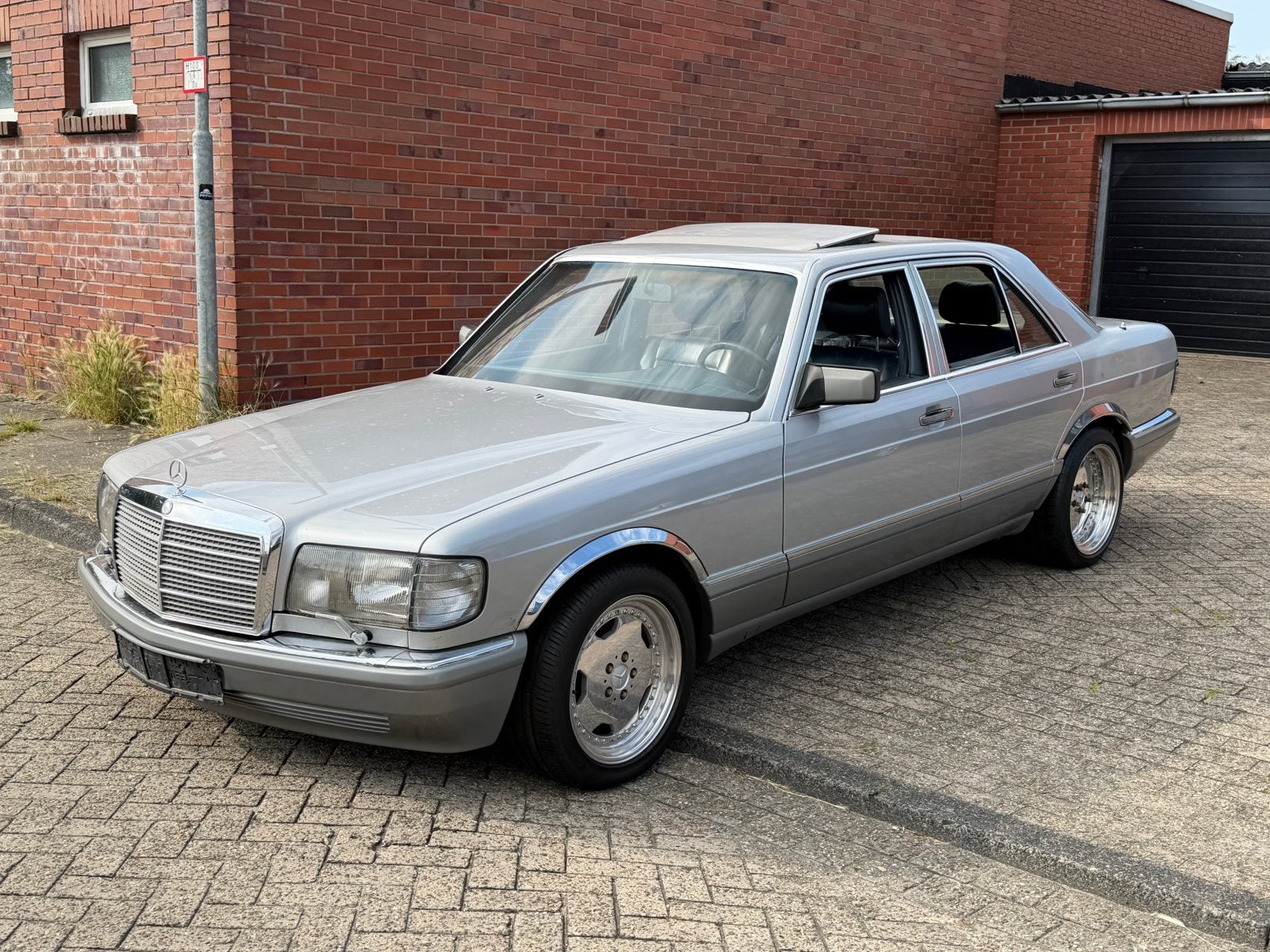 Mercedes Benz 420 SE W126 V8, Automaat, Chevrolet, Leder, Blauw