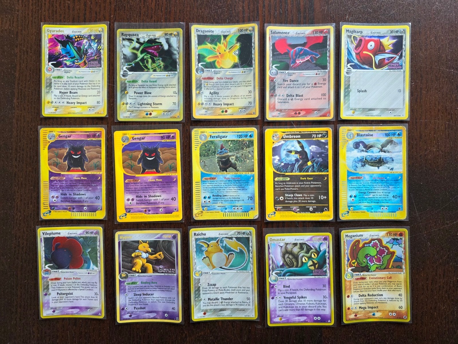 Vintage Glimmende Pokémon Kaarten