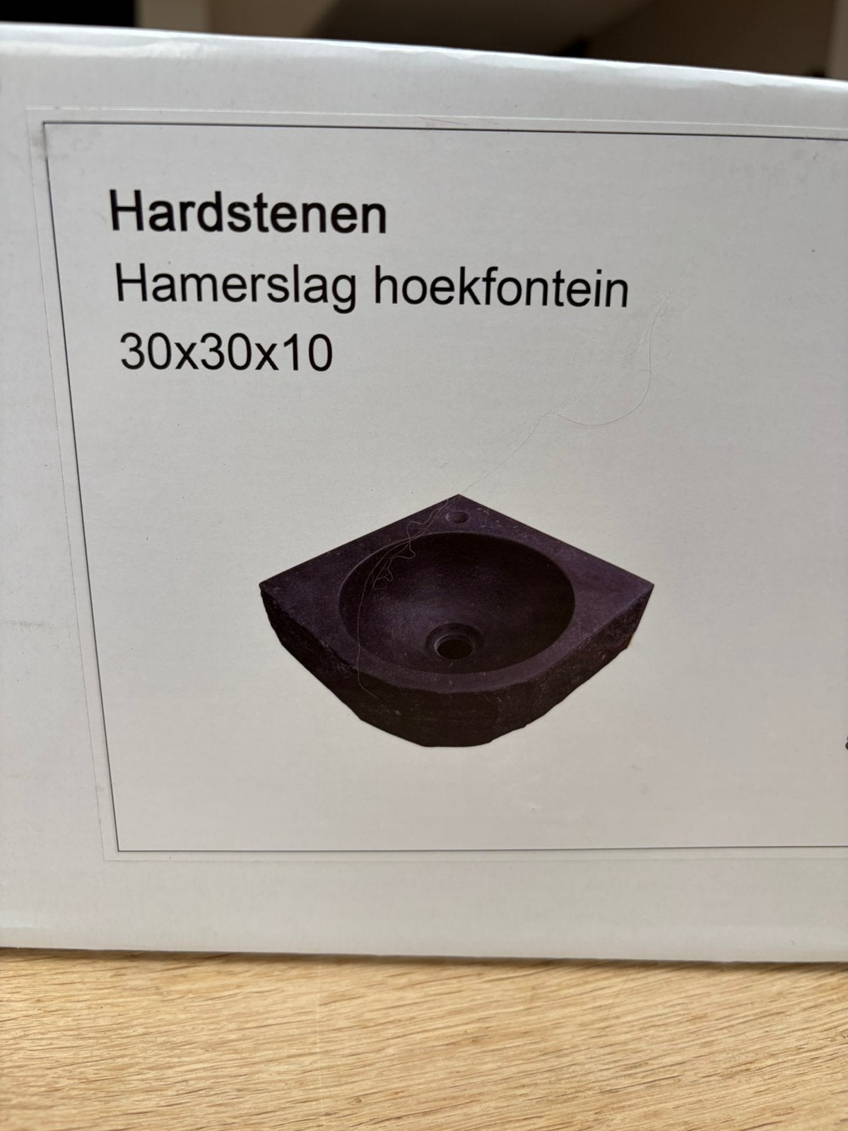 Hardstenen hamerslag hoekfontein, Ophalen, Overige typen, Nieuw, 50 tot 100 cm