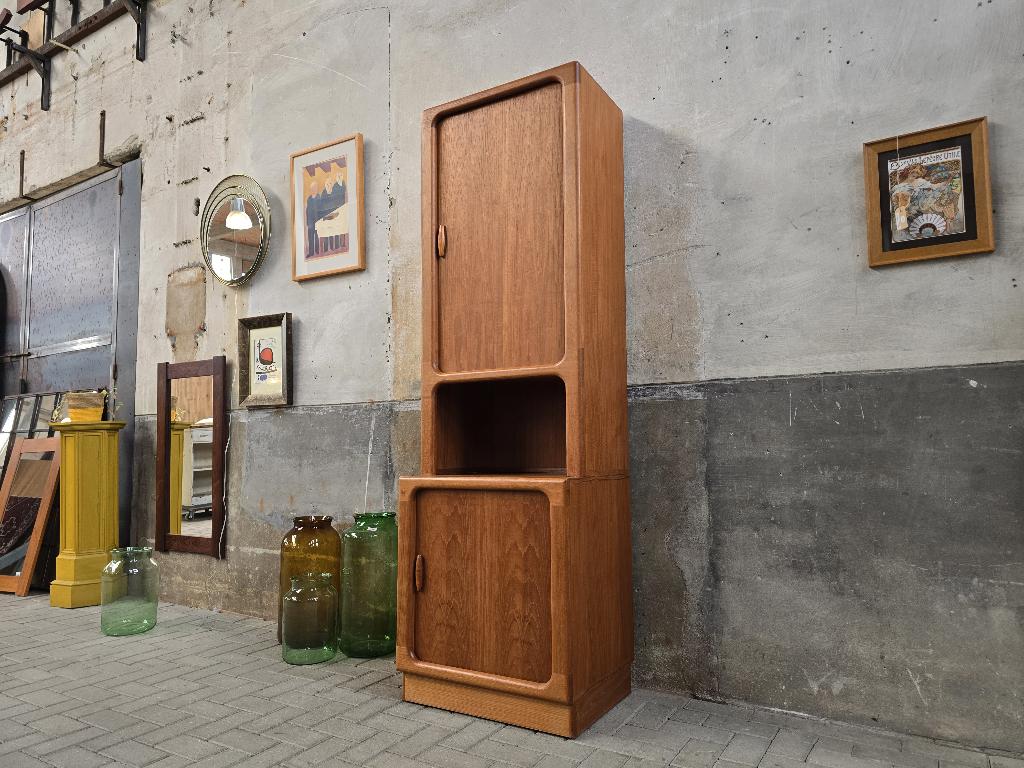 Jaren 80 Dyrlund Deens Design Dichte Wand Kast Teak Vintage, Grenenhout, 200 cm of meer, Ophalen of Verzenden, Minder dan 150 cm