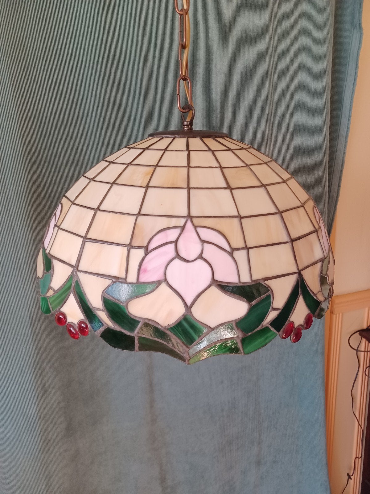 Tiffany Stijl Hanglamp - Glas in Lood Design, Huis en Inrichting, Glas, E27 (groot), Ophalen of Verzenden, Tiffany, Art Nouveau