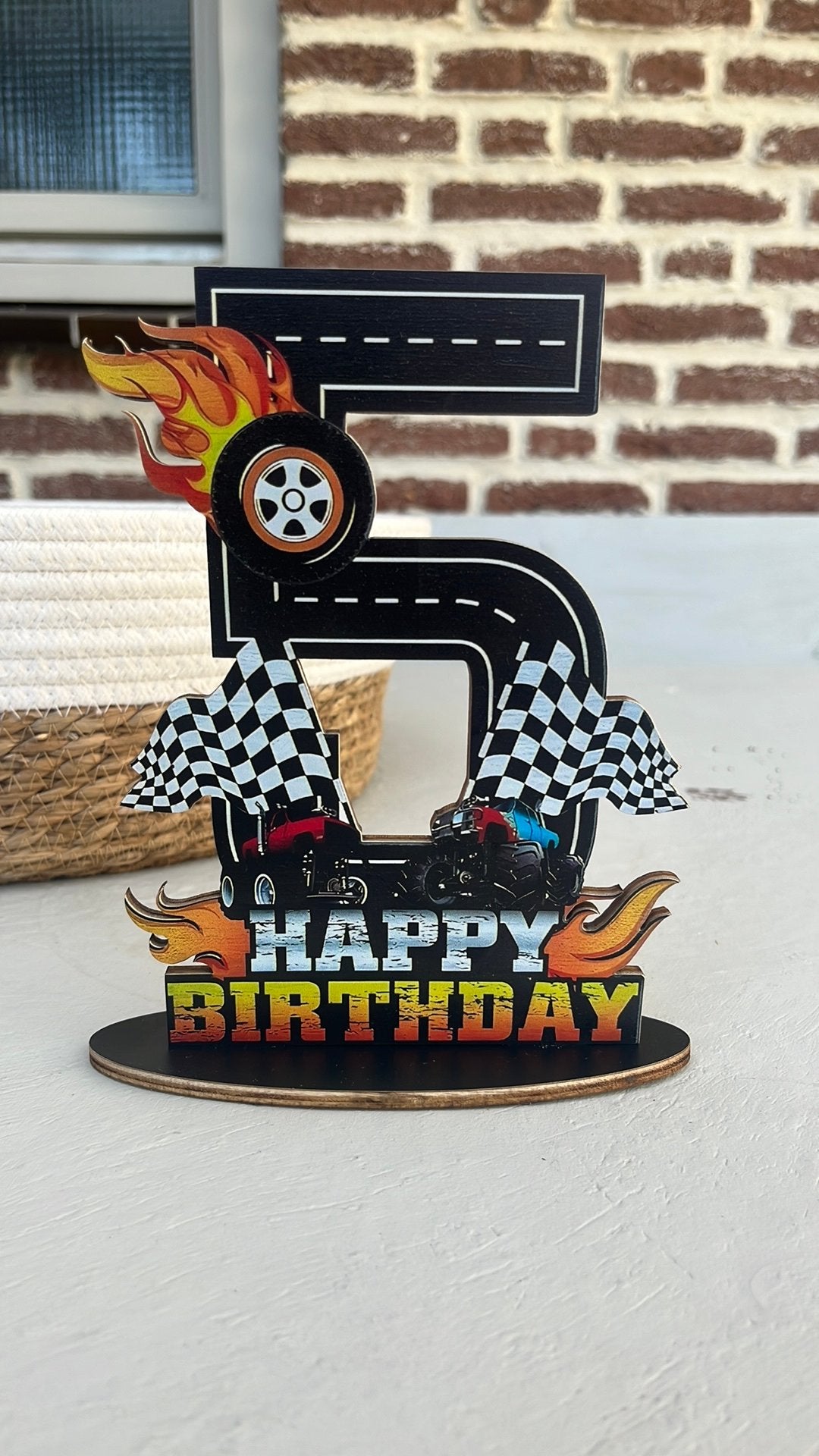 Houten taart topper, Hobby en Vrije tijd, Taarten en Cupcakes maken, Ophalen, Taarten, Versiering