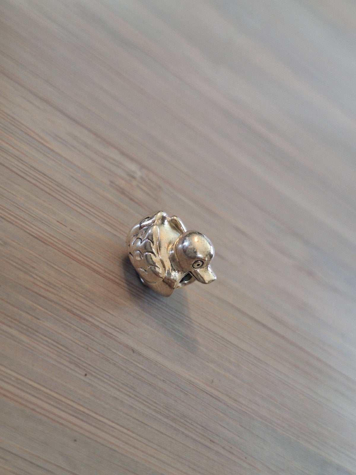Pandora zilveren eendje bedel, Sieraden, Tassen en Uiterlijk, Bedels, Pandora, Ophalen of Verzenden, Zo goed als nieuw, 1 bedel