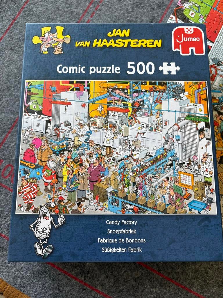 Jan van Haasteren snoepfabriek puzzel 500 stukjes, Ophalen, 500 t/m 1500 stukjes, Gebruikt, Legpuzzel