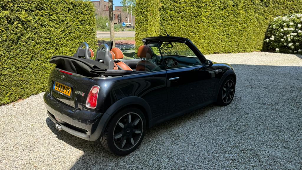 Mini Cooper S Cabrio 2008 Zwart, Auto's, Mini, Particulier, Cooper S, ABS, Airbags, Airconditioning, Centrale vergrendeling, Elektrische buitenspiegels
